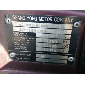 ssangyong musso (fj) del año 1998