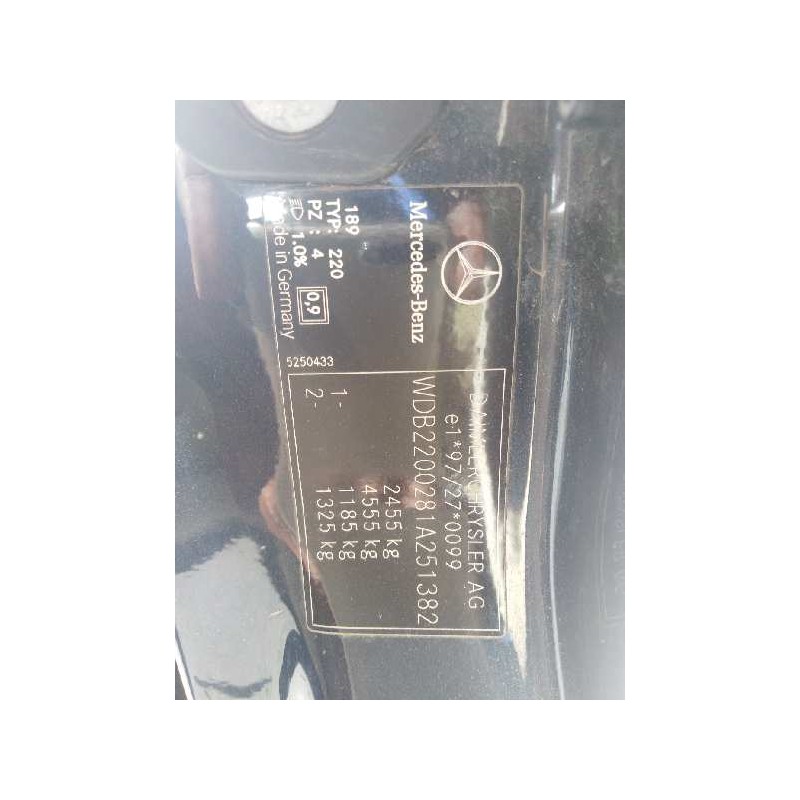 MERCEDES-BENZ CLASE S (W220, V220) 2001