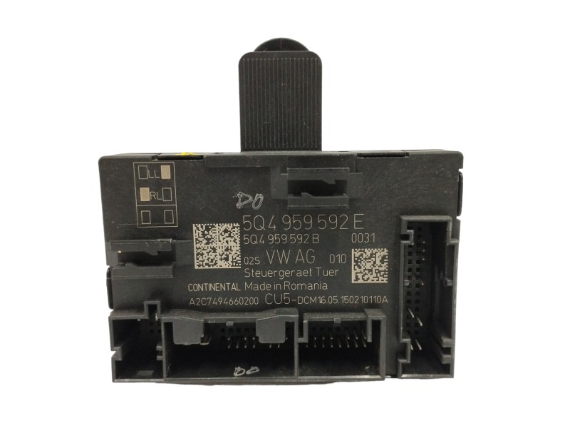 Recambio de modulo electronico para seat leon (5f1) 2.0 tdi referencia OEM IAM 5Q4959592E CONTROL DE PUERTA A2C7494660200 Recambio de modulo electronico para seat leon (5f1) 2.0 tdi referencia OEM IAM 5Q4959592E CONTROL DE PUERTA A2C7494660200