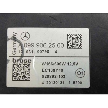 Recambio de electroventilador para mercedes-benz clase m (w166) 2.1 cdi cat referencia OEM IAM A0999062500  