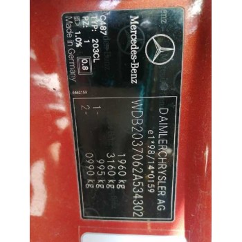 mercedes-benz clase c coupé (cl203) del año 2003