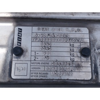 Recambio de carroceria corte para fiat punto berlina (188) 1.9 diesel eco referencia OEM IAM   