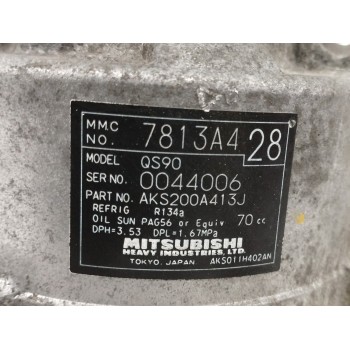 Recambio de compresor aire acondicionado para mitsubishi asx (ga0w) 1.8 di-d cat referencia OEM IAM 7813A428 AKS200A413J 