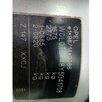 opel astra g berlina del año 1999