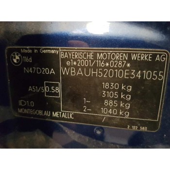 bmw serie 1 berlina (e81/e87) del año 2009