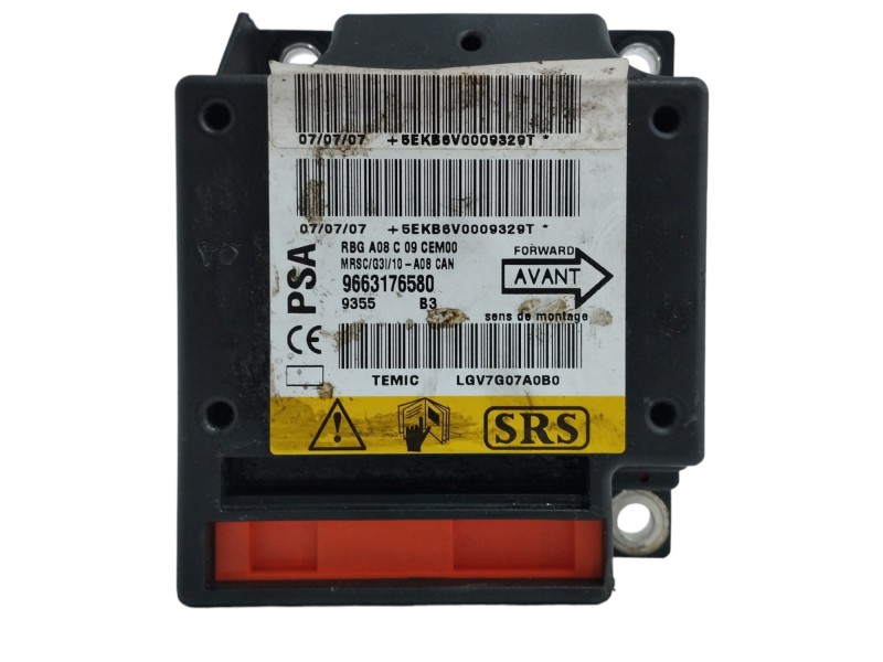 Recambio de centralita airbag para peugeot 1007 1.4 hdi referencia OEM IAM 9663176580 Recambio de centralita airbag para peugeot 1007 1.4 hdi referencia OEM IAM 9663176580