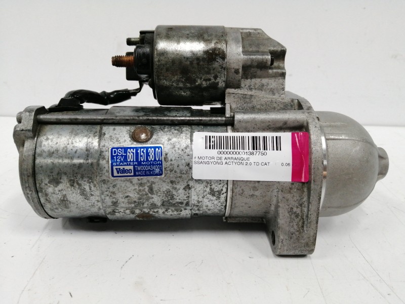 Recambio de motor arranque para ssangyong actyon 2.0 td cat referencia OEM IAM   