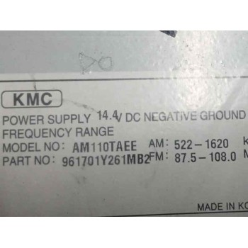 Recambio de sistema audio / radio cd para kia picanto 1.0 cat referencia OEM IAM 961701Y261MB2  