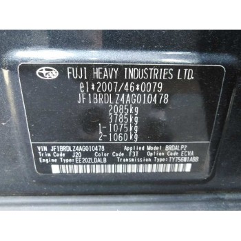 subaru legacy v (bm) del año 2010