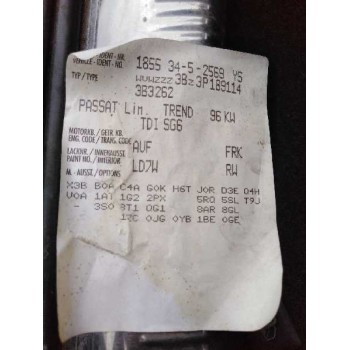 volkswagen passat berlina (3b3) del año 2002