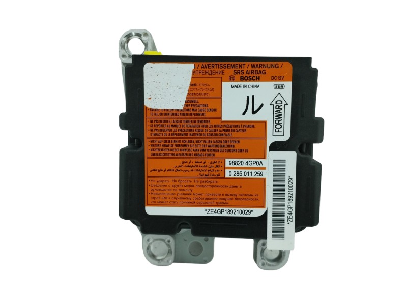 Recambio de centralita airbag para infiniti q50 q50 premium hybrid referencia OEM IAM 988204GP0A 0285011259 Recambio de centralita airbag para infiniti q50 q50 premium hybrid referencia OEM IAM 988204GP0A 0285011259