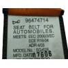 Recambio de cinturon seguridad trasero para chevrolet captiva 2.0 diesel cat referencia OEM IAM 96474714 TERCERA FILA 