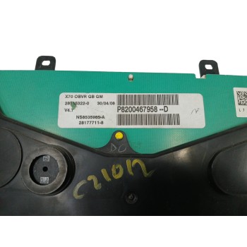 Recambio de cuadro instrumentos para opel movano (2004 =>) furgón largo techo sobreelevado l3h3 3.5t referencia OEM IAM 82004679