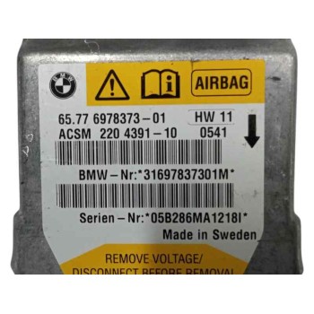 Recambio de centralita airbag para bmw serie 5 berlina (e60) 3.0 turbodiesel cat referencia OEM IAM 65776978373 220439110 