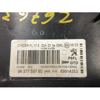 Recambio de faro izquierdo para peugeot 3008 ii suv (mc_, mr_, mj_, m4_) 1.2 thp/ puretech 130 (mrhnsm, mrhnsu, mrhnsj, mrhnyw,.