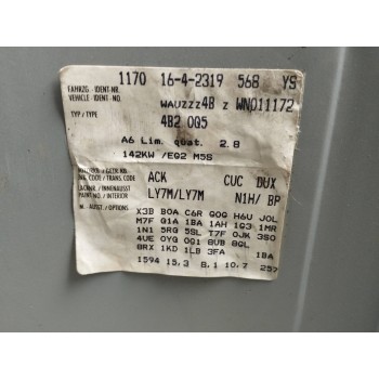 Recambio de carroceria corte para audi a6 berlina (4b2) 2.8 v6 30v referencia OEM IAM   