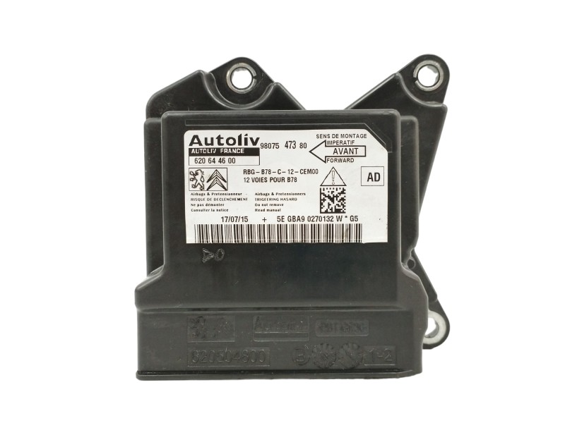 Recambio de centralita airbag para citroën c4 picasso 1.6 blue-hdi fap referencia OEM IAM 9807547380 620644600 