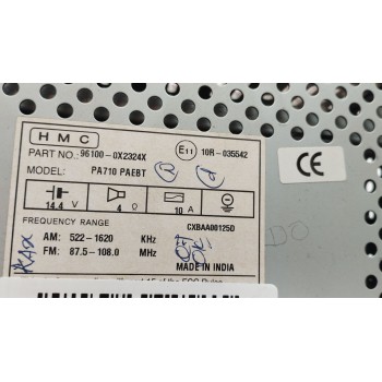 Recambio de sistema audio / radio cd para hyundai i10 i (pa) 1.2 referencia OEM IAM 961000X2324X  