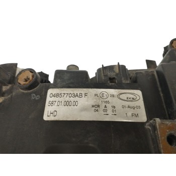 Recambio de faro izquierdo para chrysler voyager (rg) 2.5 crd cat referencia OEM IAM 04857703AB PARA PULIR 