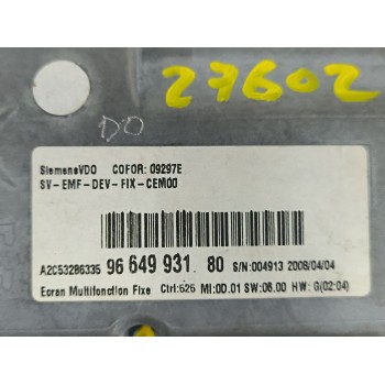 Recambio de pantalla multifuncion para citroën c5 iii (rd_) 2.2 hdi (rd4hth) referencia OEM IAM 9664993180  