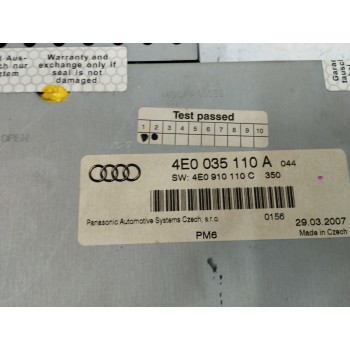 Recambio de sistema audio / radio cd para audi a8 (4e2) 3.0 v6 24v tdi referencia OEM IAM 4E0035110A CD CHANGER 