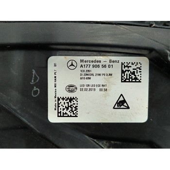 Recambio de faro derecho para mercedes-benz clase a sedán (v177) a 180 d (177.103) referencia OEM IAM A1779065601  