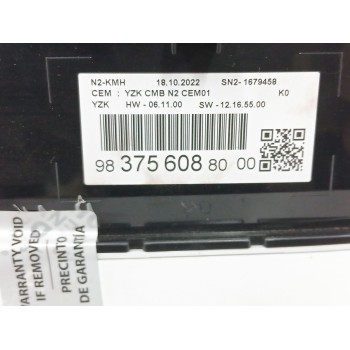 Recambio de cuadro instrumentos para citroën jumpy iii furgoneta (v_) 2.0 bluehdi 145 referencia OEM IAM 9837560880  