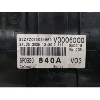 Recambio de cuadro instrumentos para seat toledo (5p2) 1.9 tdi referencia OEM IAM 5P0920840A A2C5329654 