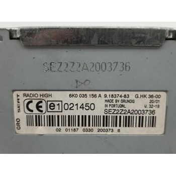 Recambio de sistema audio / radio cd para seat cordoba (6k1, 6k2) 1.4 16v referencia OEM IAM 6K0035156A  