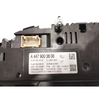 Recambio de cuadro instrumentos para mercedes-benz vito kasten 1.6 cdi cat referencia OEM IAM A4479003806 A4479010402 A447902860