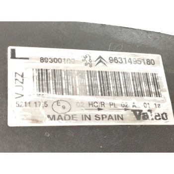 Recambio de faro izquierdo para citroën xsara picasso 2.0 hdi cat (rhy / dw10td) referencia OEM IAM 9631495180 89300190 