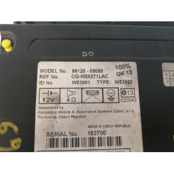 Recambio de sistema audio / radio cd para toyota avensis berlina (t25) 2.0 turbodiesel cat referencia OEM IAM 8612005080 CQMS627