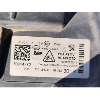 Recambio de faro derecho para peugeot 3008 ii suv (mc_, mr_, mj_, m4_) 1.5 bluehdi 130 referencia OEM IAM   