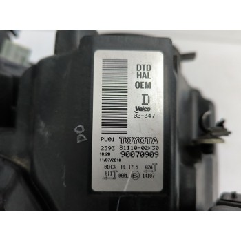 Recambio de faro derecho para toyota auris (_e18_) 1.3 (nre180_) referencia OEM IAM 8113002K30  