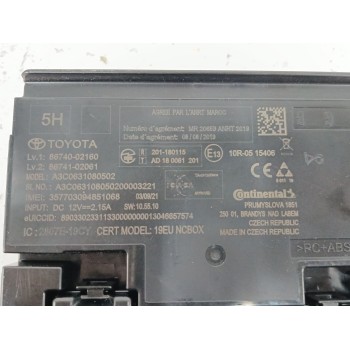 Recambio de modulo electronico para toyota corolla sedán (_e21_) 1.8 vvti hybrid (mzea12, zre211, zwe211) referencia OEM IAM 867