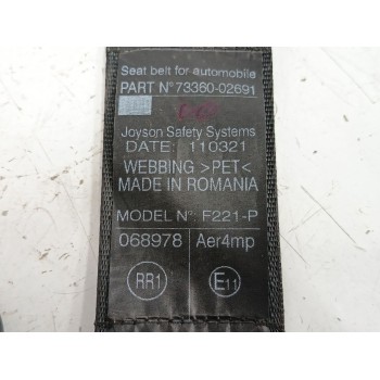 Recambio de cinturon seguridad trasero derecho para toyota corolla sedán (_e21_) 1.8 vvti hybrid (mzea12, zre211, zwe211) refere