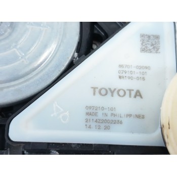 Recambio de elevalunas trasero derecho para toyota corolla sedán (_e21_) 1.8 vvti hybrid (mzea12, zre211, zwe211) referencia OEM