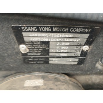 Recambio de carroceria corte para ssangyong rexton 2.9 turbodiesel cat referencia OEM IAM   