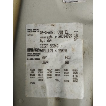 Recambio de carroceria corte para seat ibiza (6l1) 1.4 16v referencia OEM IAM   