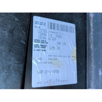 volkswagen touran (1t1, 1t2) del año 2009