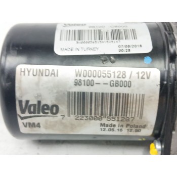 Recambio de motor limpia delantero para hyundai i20 1.2 16v cat referencia OEM IAM 98100GB000  