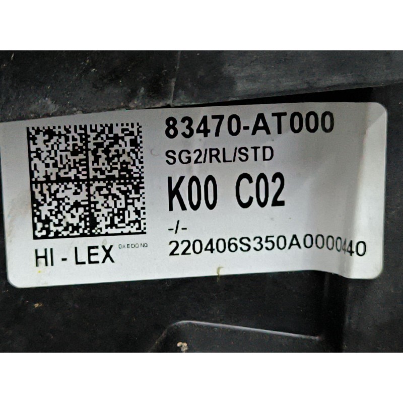 ELEVALUNAS TRASERO IZQUIERDO 83450AT000