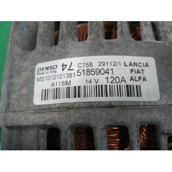 Recambio de alternador para fiat punto (199_) 1.2 (199axz1a, 199bxz1a) referencia OEM IAM 51859041 MS1012101381 120A