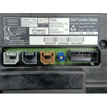 Recambio de pantalla multifuncion para smart forfour hatchback (453) electric drive / eq (453.091) referencia OEM IAM 259154597R