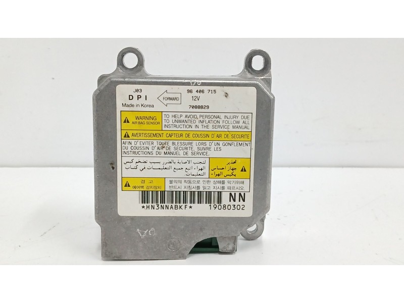 Recambio de centralita airbag para daewoo nubira berlina 1.6 cat referencia OEM IAM 96406715  