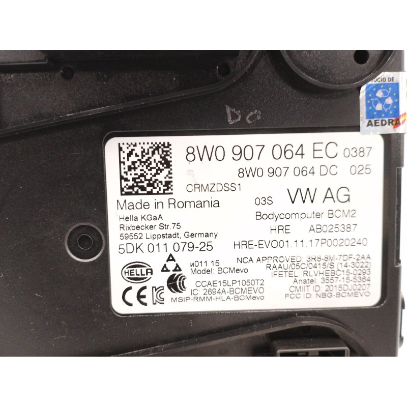 MODULO ELECTRONICO CONTROL CENTRAL PARA SISTEMA CONFORT 5DK01107925