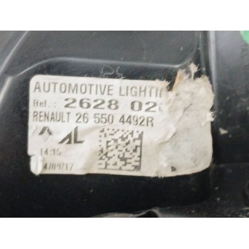 Recambio de piloto trasero derecho para renault zoe (bfm_) zoe referencia OEM IAM 265504492R  