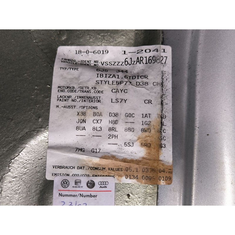 SEAT IBIZA IV SC (6J1, 6P5) 2010