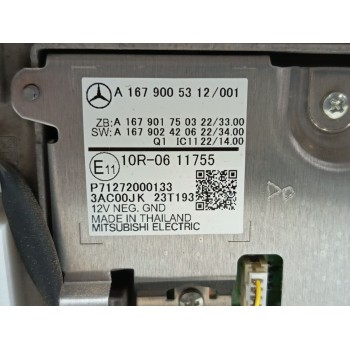 Recambio de pantalla multifuncion para mercedes-benz gle (v167) gle 300 d 4-matic (167.109) referencia OEM IAM A1679005312 A1679