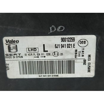 Recambio de faro izquierdo para seat ibiza iv (6j5, 6p1) 1.6 tdi referencia OEM IAM 6J1941021E  